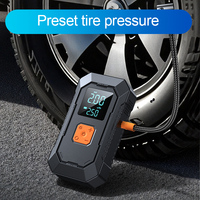 Démarreur de batterie portable 10000 mAh avec compresseur d'air et lampe LED pour voiture – Alimentation de démarrage automobile