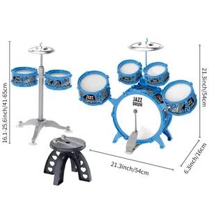 Children's color drum set high grade silver drum ring cute color toy boy Musical Instruments 3-6 years home style jazz drum