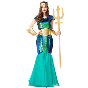 Disfraz de Neptuno de Poliéster para Adultos Unisex, Tallas M-XL, Disfraz de Halloween, Antigua <span class=keywords><strong>Roma</strong></span>, Faraón Griego, Uniforme para Juego de Rol, Navidad - Product Image 4
