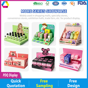 Boîte de présentation de comptoir PDQ personnalisée écologique, plateau de présentation en carton ondulé pour rouge à lèvres et <span class=keywords><strong>produits</strong></span> de beauté cosmétiques - Product Image 5