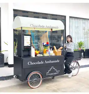 Elektrische Koffie Driewieler Ijs Food Kar Met Ce Mobiele Pannenkoek Food Truck