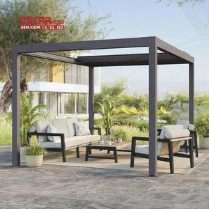 Pergola Retrattile Elettrica di Lusso Europea <span class=keywords><strong>20</strong></span> <span class=keywords><strong>X</strong></span> <span class=keywords><strong>20</strong></span> in Alluminio per Esterni con Luci LED Solari - Product Image 1
