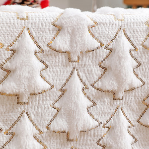 Nouveau chemin de table en polyester/coton tissé blanc, résistant à l'huile, pour Noël, Halloween, fantôme, automne, hiver, citrouille, fête, décoration de table, maison - Product Image 5