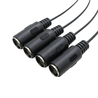 Kabel Adaptor Audio PVC MIDI 5-Pin Female ke DC3.5mm DIN Stereo Male Langsung dari Pabrik untuk Keyboard Synthesizer Drum MIDI Controller