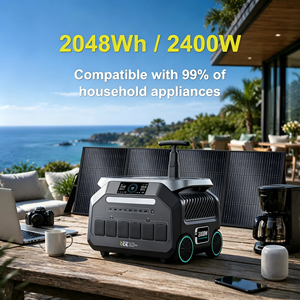 China Wholesale MPPT <b>Solar</b> <b>Generator</b> Battery Portable Power Station 2400w 2048wh With 100/200/400/500W <b>Solar</b> P2400 + <b>Solar</b> - Product Image 1