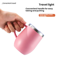 MOQ 10000, Mug à café en acier inoxydable 12oz avec poignée, moulage personnalisé, développement de nouveaux designs ODM pour projets de grandes marques
