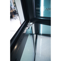Ventanas Francesas Abatibles de Aluminio AMJ, con Recubrimiento en Polvo y Vidrio Templado, Apertura Exterior para Casas y Proyectos de Villas