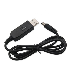 สายแปลงไฟ USB คุณภาพสูง DC 5V เป็น 9V 12V  อะแดปเตอร์จ่ายไฟสำหรับเราเตอร์ โมดูลเพิ่มแรงดันไฟฟ้า  ขนาดหัวต่อ 2.1x5.5 มม. - Product Image 1