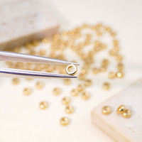 Perles en or 9 carats en gros pour la fabrication de bijoux DIY