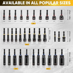 For 80-Piece Magnetic Impact Nut <b>Driver</b> <b>Set</b> Metric Bits Socket Adapters Bit Holder Wing Universal Sockets Quick Saker 80-Piece M - Product Image 5