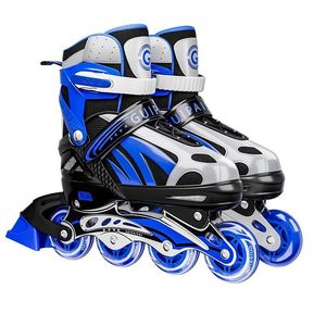 Patines de Ruedas para Niños, Juego Completo, Ajustables, Brillantes, con Ruedas en Línea de Una Sola <span class=keywords><strong>Fila</strong></span>, para Niños y Niñas - Product Image 1