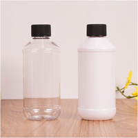 Vente en gros de flacons en plastique blanc pour médicaments liquides PET de 250 ml et 500 ml, contenants vides pour sirop contre la toux avec bouchon inviolable et pulvérisateur