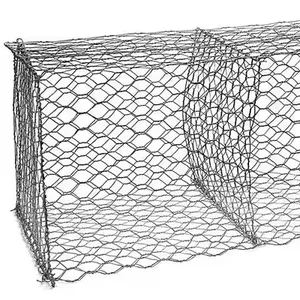 Heavy galvanized hexagonal 2x1x1m woven wire mesh gabion