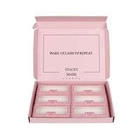 Caja de Envío Plegable con Acabado en Lámina Rosa Personalizada, para Ropa, Lencería, Pestañas, Regalos, Embalaje