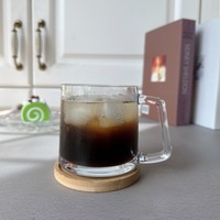 Mug en verre transparent Hxglass avec poignée, design moderne et minimaliste, tasse à boire pour bière pression, thé, lait, bubble tea et jus