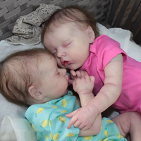 Silikon Reborn Baby puppen Weiche Ganzkörper Mini Neugeborene Echte Mädchen Junge Schwarz Kit Verkauf Schwarz Kit Zum Verkauf