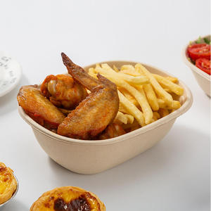 Cheesy Bowls Sugarcane Salad Biodegradable Soup Bowl With Lid