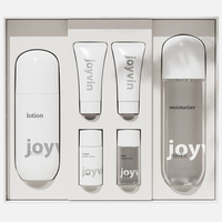 Ensemble d'emballages cosmétiques en plastique mat, pot rond vide pour crème et flacon pompe pour sérum et lotion, boîte pour shampoing
