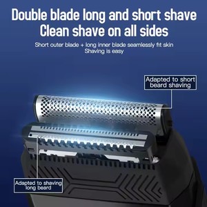 Afeitadora Eléctrica de Alta Potencia 8500 rpm para Hombre, Doble Lámina, Pantalla LCD, Impermeable IPX7, Tapa Magnética, Recortadora de Barba y Cabello - Product Image 6