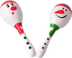 Mini Campanello a Mano, Martello di Sabbia, Giocattoli per Bambini, Regali di Natale, Maracas in Legno - Product Image 1