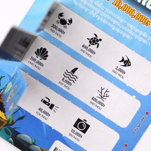 Design Online Hot Selling Pull Card Art Paper Digital Prinating Variable Data 3 <b>Window</b> Print Pull Tab Tickets - Product Image 1