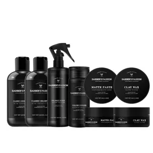 BARBERPASSION Private Label Best Mens Hair Styling Products Hair Care Set Without Alcohol And Cruetly Free