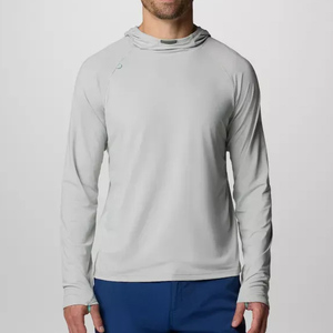 Thấp moq nhà sản xuất Nhà cung cấp trang phục Guatemala trùm đầu ngoài trời SPF Camo Crop lưới với mui xe SPF câu cá Áo sơ mi - Product Image 1