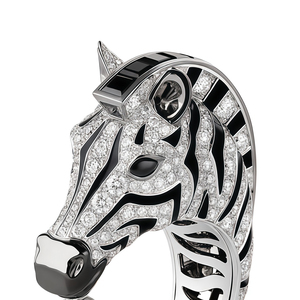 MUSHAN fabbrica di gioielli di lusso di marca Designer 925 anelli in argento Sterling diamanti ad alto tenore di carbonio Zebra nero smalto gioielli anello raffinato - Product Image 2