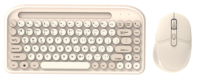 Keyboard Mouse Combo Nirkabel Dual Mode 2.4G BT LED Backlit USB 1200 DPI Ergonomis Plastik ABS Mini Portabel Ultra Tipis Campuran