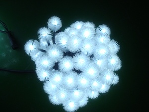 Guirlande lumineuse extérieure LED boule de neige imperméable fée de Noël boule de pissenlit <span class=keywords><strong>solaire</strong></span> pour décoration de jardin - Product Image 2