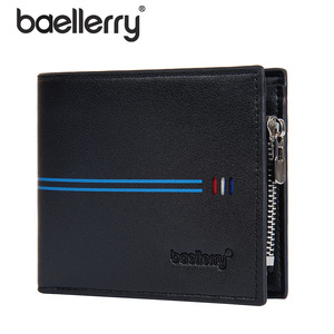 กระเป๋าสตางค์แบบพับสามตอนสำหรับผู้ชาย ยี่ห้อ Baellerry ทำจากหนัง PU พร้อมซิป ใช้งานได้ทุกวัน - Product Image 5
