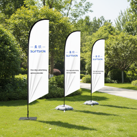 Drapeaux en tissu en forme de larme RONNINGSTAE personnalisés, grands, imperméables, écologiques, pour l'extérieur, avec mât en aluminium pour la plage