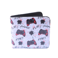 Dompet uang keren, tas kulit lipat ganda nol, jendela ID, cocok untuk remaja, pria, dan pria muda sebagai hadiah