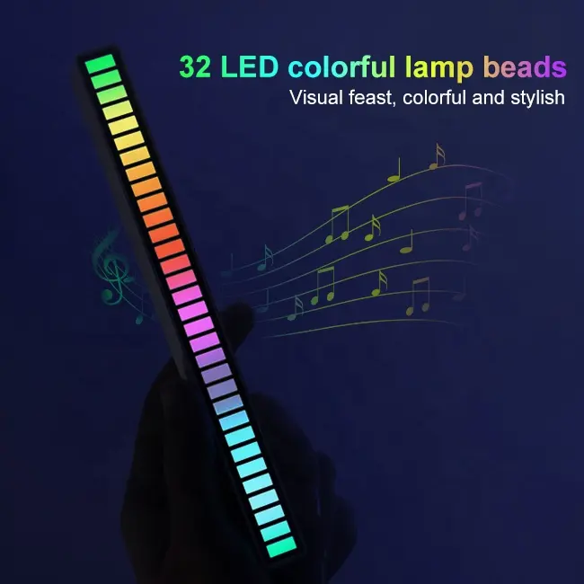 Cheap Price Rechargeable RGB Voice music stand reactive Control LED music led light Rhythm Lights rhythm sound lights