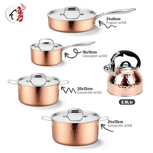 Ev pişirme yapışmaz TENCERE SETİ Pot özelleştirilmiş 10 adet bakır TENCERE SETİ ile ıslık çalan su ısıtıcısı - Product Image 3