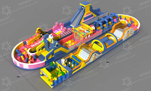 Aufblasbarer Trampolinpark für den Außenbereich, Große Aufblasbare Hüpfburg mit Gebläse, Individuelle Anfertigung ab Werk - Product Image 6