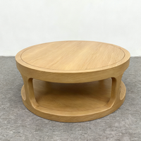 Table basse ronde en bois massif durable de luxe Sigma avec un design moderne pour le salon