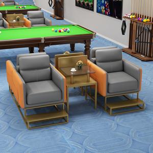 Conjunto de Sofás de Cuero para Sala de Billar con Mesa de Centro para Locales Comerciales, Asientos Resistentes al Agua y Duraderos - Product Image 3