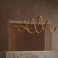 Lustre décoratif moderne minimaliste nordique en métal LED blanc chaud 220V en forme de pétale pour hall d'hôtel, salon, escalier