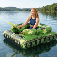 Bateau gonflable géant en PVC pour piscine, avec pistolet à eau, pour batailles aquatiques estivales, pour adultes et enfants