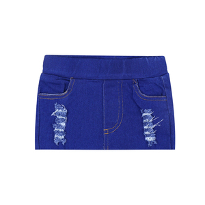 Jeans en denim évasés personnalisés pour petites filles, pantalon à pattes d'éléphant pour enfants, bébés, tout-petits, bleu foncé, déchiré, pour filles de 10 à <span class=keywords><strong>12</strong></span> <span class=keywords><strong>ans</strong></span> - Product Image 6