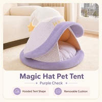 Lit pour chien en coton PP le plus vendu, tente semi-fermée toutes saisons, pour Teddy Bichon Frisé, niche d'hiver, design style villa pour une sensation de sécurité