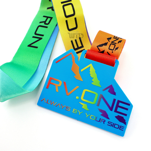 Produttore personalizzabile oro/argento PVC medaglie 5K/10K maratona corsa ciclismo pista di atletica leggera titolari di sublimazione trofei - Product Image 4