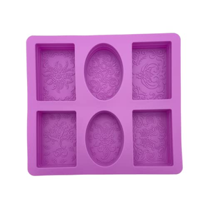 Moule à gâteau en silicone à 6 cavités avec motif dentelle, qualité alimentaire, pour savon, vente en gros directe d'usine pour marque privée, avec logo personnalisé - Product Image 5