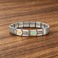 Vente en gros usine : Breloques italiennes 'Boyfriend&Girlfriend' Lune et Montagnes pour bracelets en acier inoxydable de 9 mm, pour la création de bijoux DIY
