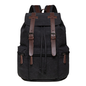 Custom 2025 Vintage Large Travel Bag Thick Canvas Drawstring School <b>Backpack</b> Waterproof Anti-theft <b>Laptop</b> <b>Backpacks</b> - Product Image 2