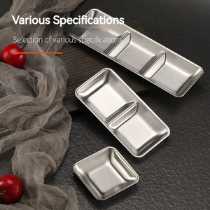 Juego de Platos Coreanos de Oro y Plata para Salsas y Condimentos, de Acero Inoxidable 1/2/3, para <span class=keywords><strong>Sushi</strong></span> - Product Image 3