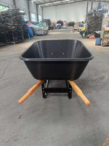 Ruize WH9600 <span class=keywords><strong>brouette</strong></span> robuste 180L plateau en plastique manche en <span class=keywords><strong>bois</strong></span> 250kg capacité de charge pneumatique Double <span class=keywords><strong>roues</strong></span> <span class=keywords><strong>pour</strong></span> industriel - Product Image 4