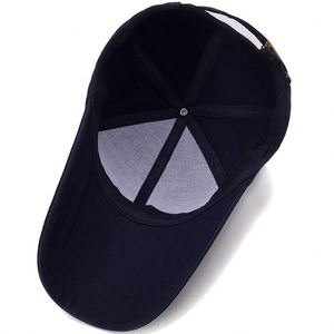 Gorra de Béisbol Personalizada Azul Marino de 6 Paneles con Visera Larga, Estilo Deportivo Urbano, Tela Resistente - Product Image 4