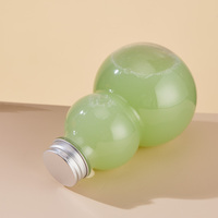 Bouteille en plastique PET transparente en forme de gourde de 200 ml et 500 ml avec bouchon à vis en aluminium, bouteille vide pour jus, lait, thé, boissons